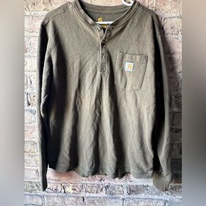 Carhartt Green Long Sleeve Tee Relaxed Fit
